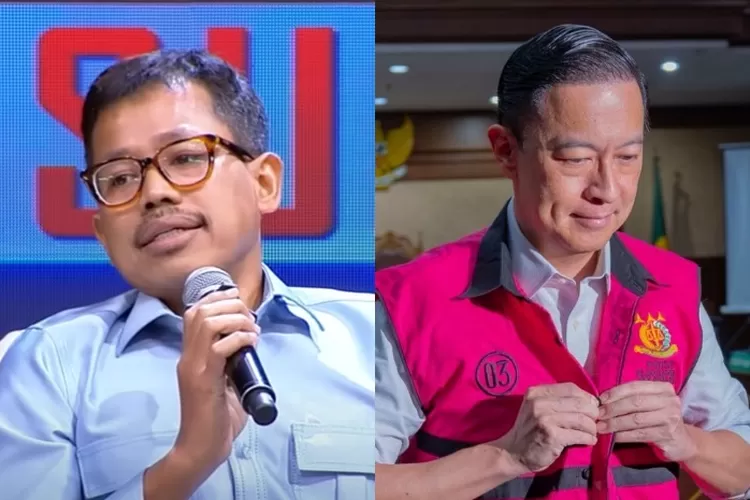 Tom Lembong saat mengenakan baju tahanan