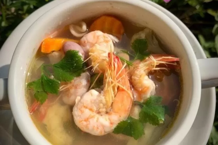 Sup Udang (Tangkapan layar dari akun Instagram @saskiranafoodkitchen)