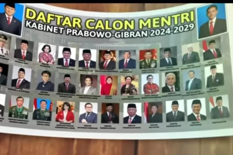 BEREDAR, Bocoran Susunan Kabinet Indonesia Maju 2024 - 2029 Prabowo ...