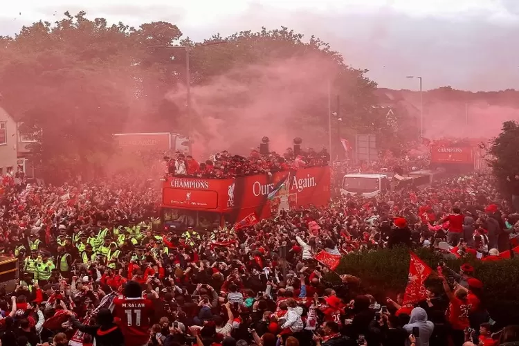 iring iringan parade kemenangan Liverpool  (Instagram @liverpoolfc)