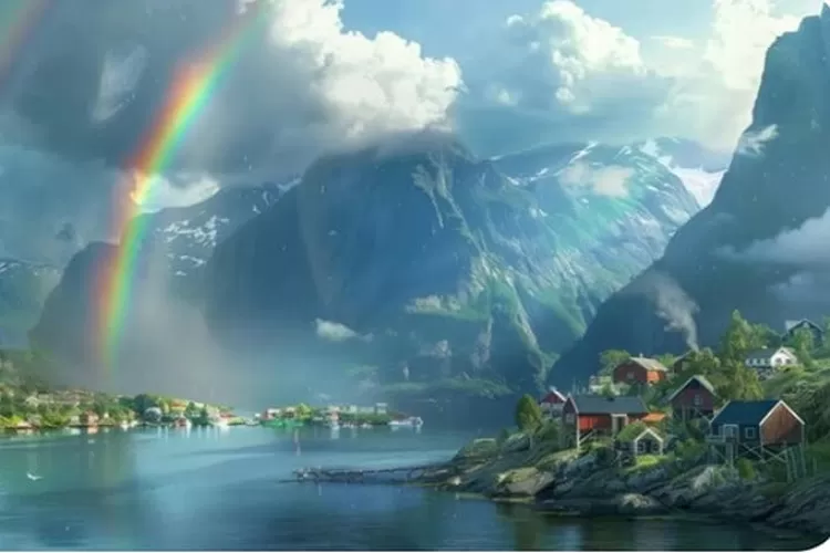 Ilustrasi sebuah desa (Freepik.com)