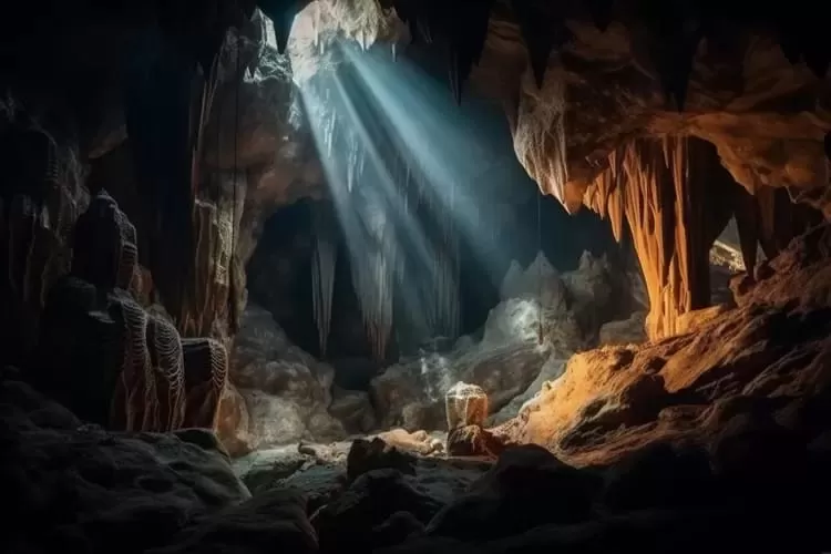 Ilustrasi Goa Seplawan, destinasi wisata di Purworejo yang dikabarkan menyimpan harta karun.   ( freepik.com/freepik)