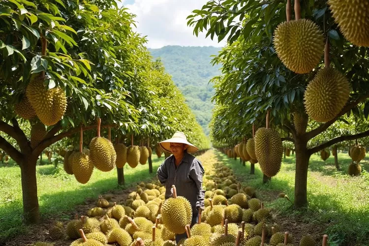 Ilustrasi Durian. (Meta AI)