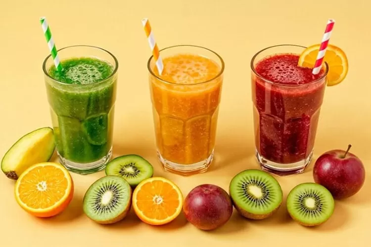  Ilustrasi jus buah alami. (Freepik.com/freepik  )