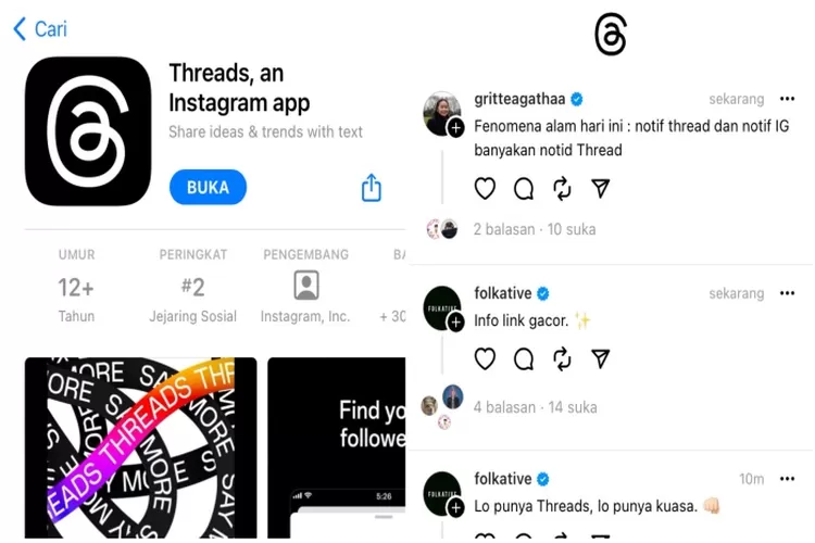 Hari Ini Aplikasi Threads Sudah Bisa Digunakan! Simak Apa Saja Fitur ...