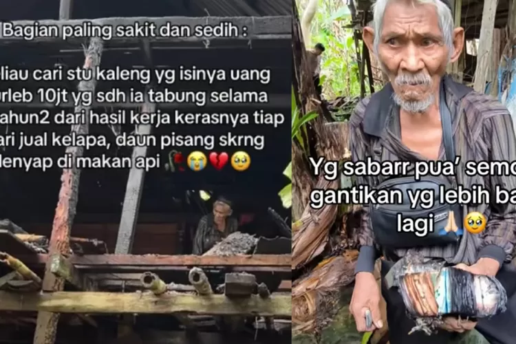 Rumah Kakek Rasil di Polewali Mandar Terbakar, Uang Tabungan Rp10 Juta Ikut Hangus - Poros Jakarta