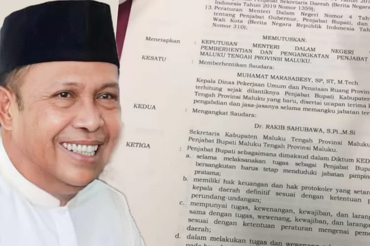 Ini SK Mendagri Pengangkatan Sahubawa Ganti Marasabessy Di Malteng ...