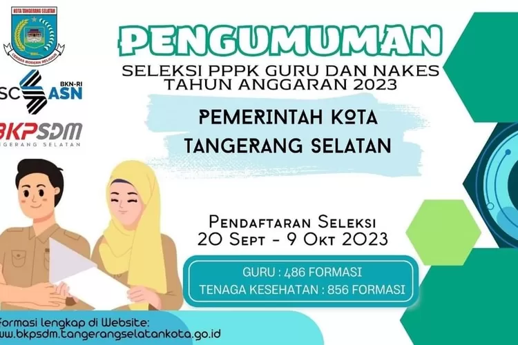 Buruan Daftar, Pemkot Tangsel Buka 1.342 Formasi PPPK Nakes Dan PPPK ...