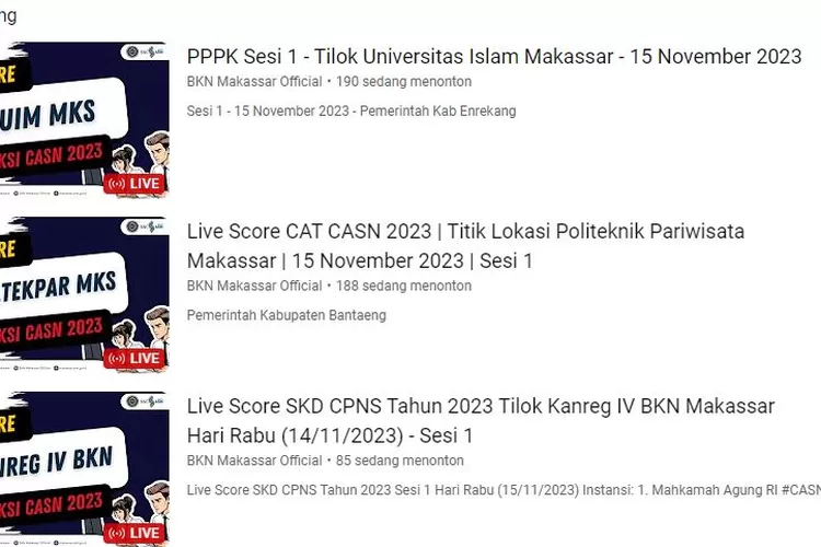 Link Live Score PPPK 2023 Untuk Wilayah Kanreg IV BKN Makassar - Pojok Satu