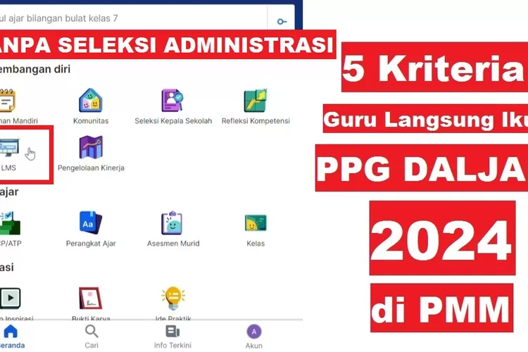 Ternyata Ada 5 Kriteria Guru Langsung Ikut PPG Daljab 2024 Di PMM Tanpa ...