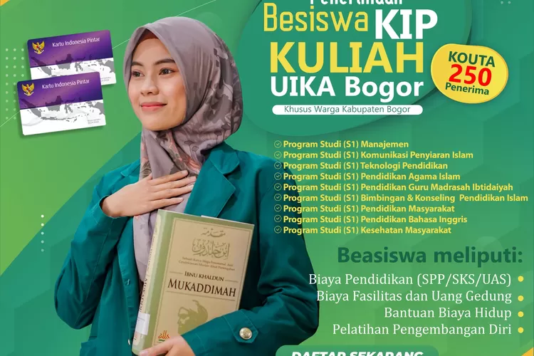 UIKA Bogor Siapkan Beasiswa Kuliah Gratis Plus Uang Saku - Pojok Bogor