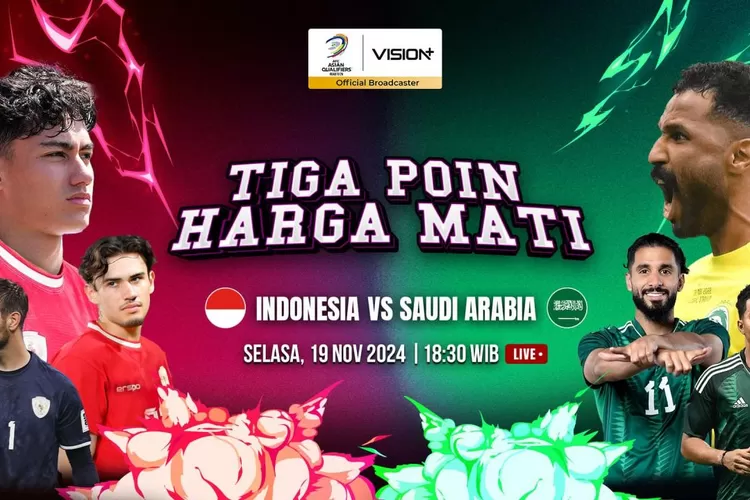 Prediksi Indonesia vs Arab Saudi di Kualifikasi Piala Dunia 2026 Zona Asia: Head to Head dan Line Up