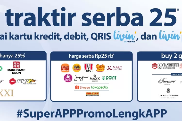 Daftar Promo Bank Mandiri Ulang Tahun Ke-25, Diskon Besar Di Bulan ...