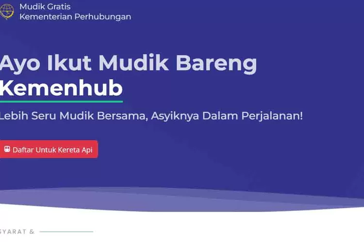 Mudik Gratis Kemenhub 2024 Naik Kereta Api, Bus Dan Kapal, Catat ...