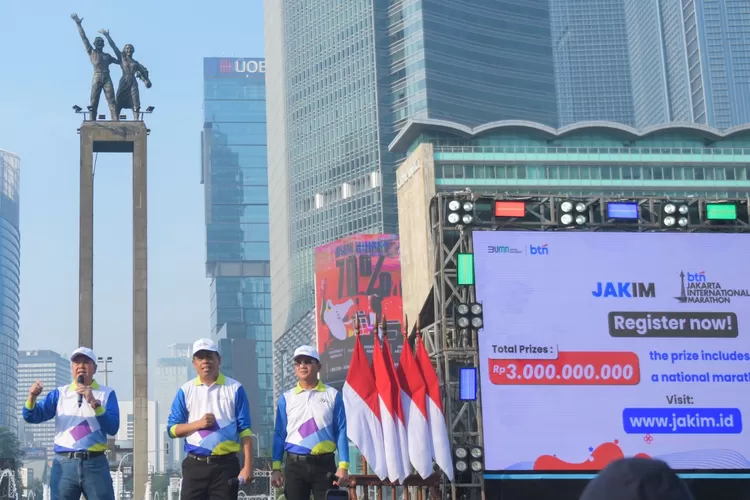 Meriahkan HUT Jakarta, Pj Gubernur DKI Ajak Masyarakat Ikut BTN Jakarta Marathon 2024