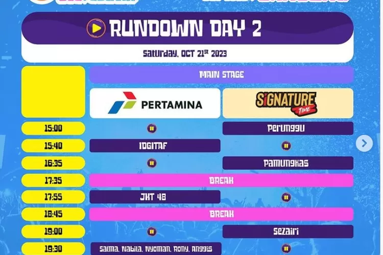 Rundown Hari Kedua Playlist Live Festival 2023 Di Tritan Point Bandung ...