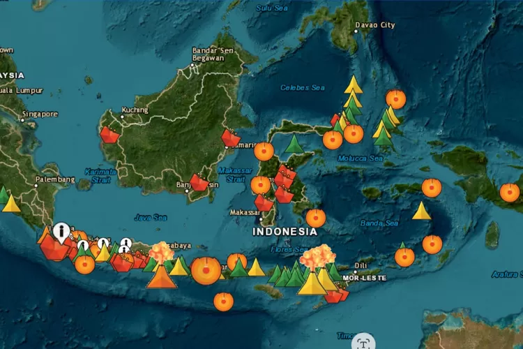 21 Gunung Berapi Dalam Level Waspada Dan 3 Berstatus Siaga, Gunung ...