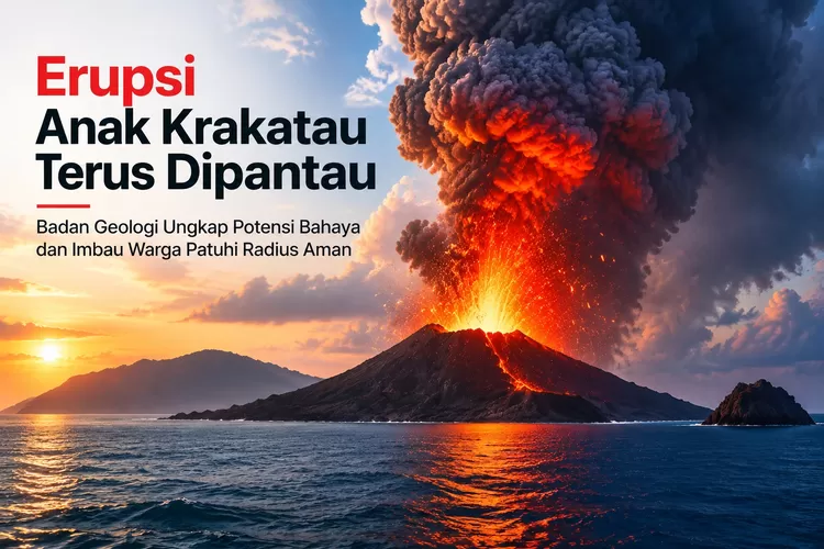 Erupsi Anak Krakatau Meningkat, Badan Geologi Ungkap Potensi Bahaya dan Imbau Warga Patuhi Radius Aman