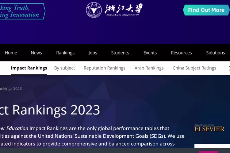 25 Universitas Terbaik Di Indonesia Versi THE Impact Rankings 2023, Ada ...