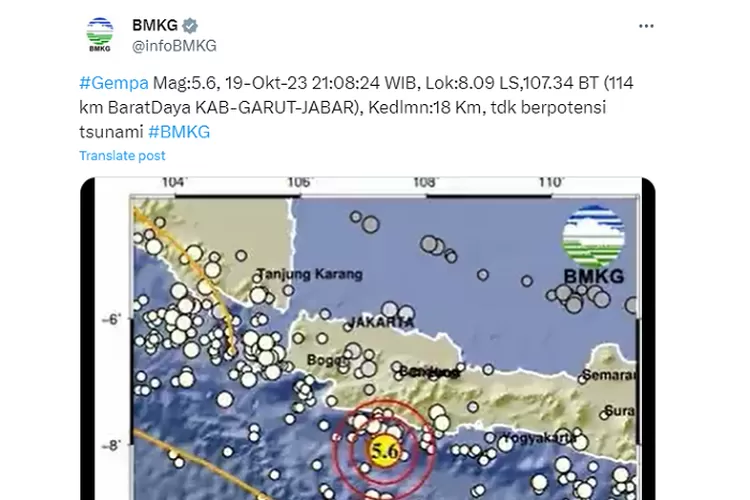 Ini Pertanda Gempa Di Barat Daya Garut Kemarin Malam Menurut Primbon Jawa Pertanda Baik Lho