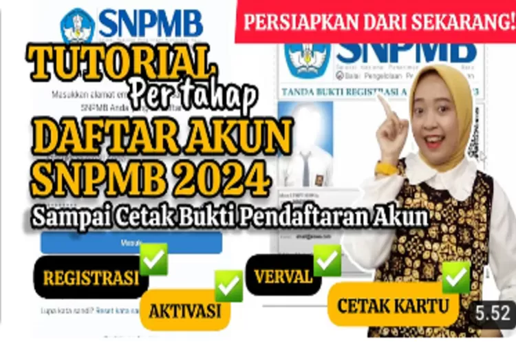 CARA DAFTAR AKUN SNPMB 2024!! Panduan Pendaftaran Akun SNPMB Untuk SNBP ...