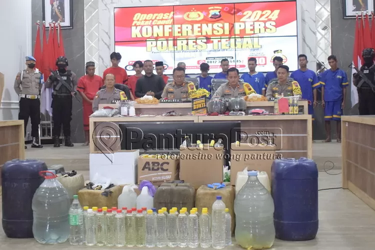 Operasi Pekat Candi Di Tegal Polisi Amankan Ribuan Liter Miras