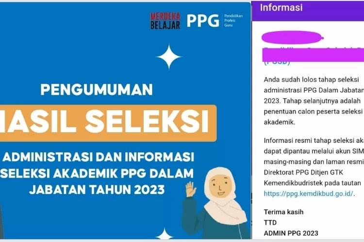 Informasi PPG Daljab: Pengumuman Hasil Seleksi Administrasi Dan ...