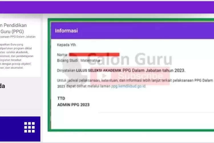 Informasi PPG Daljab: Cara Mengetahui Hasil Seleksi Akademik PPG Dalam ...