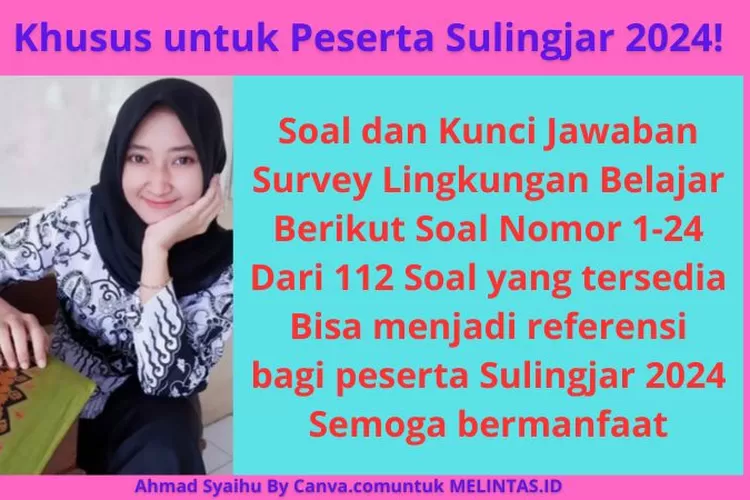 Kunci Jawaban Lengkap Survei Lingkungan Belajar (Sulingjar) Guru 2024 ...