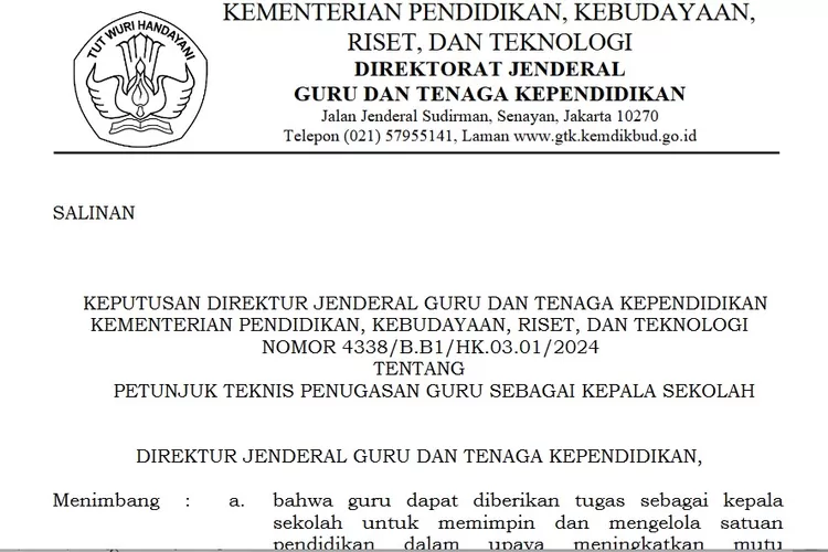 Petunjuk Teknis Penugasan Guru Sebagai Kepala Sekolah: Panduan Lengkap ...