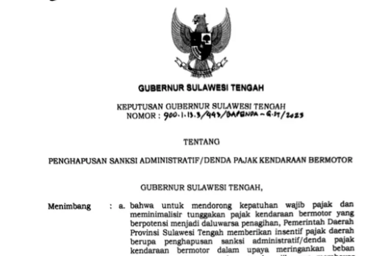 KABAR GEMBIRA! Gubernur Menghapus Denda Pajak Kendaraan Bermotor, Baca ...