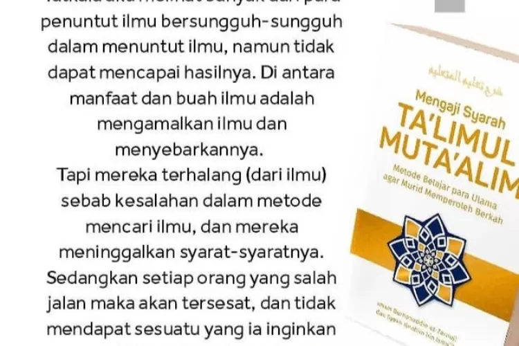 Di Dalam Islam, Menuntut Ilmu Wajib Hukumnya, Lantas Apa Saja Adab ...