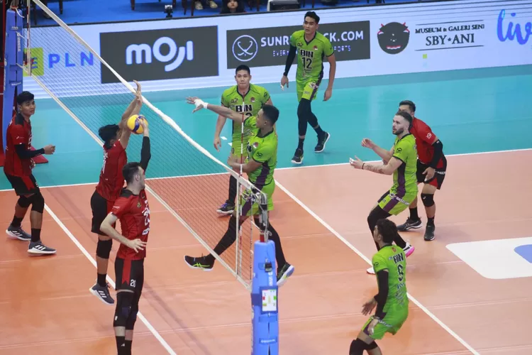 Jakarta STIN BIN Men’s Team Dominates Jakarta Pertamina Pertamax 3-0 in Proliga 2024 Match