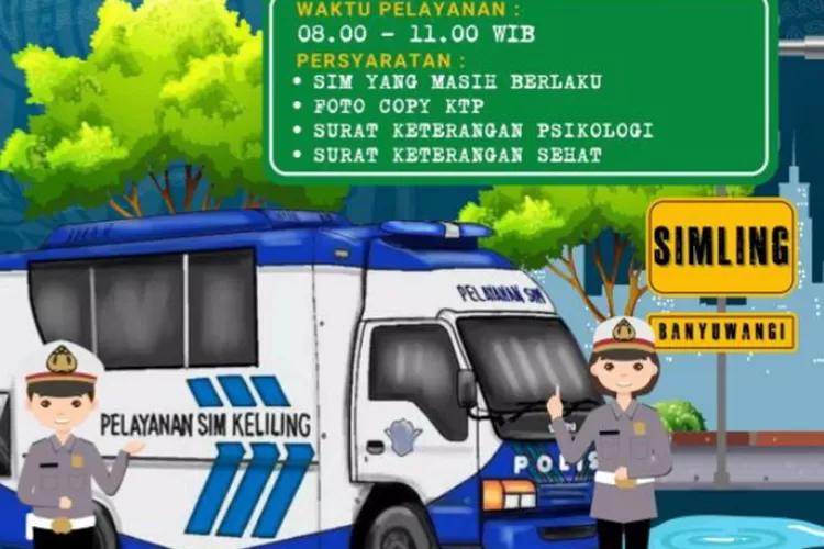 Kini Hadir Di Kecamatan Layanan Sim Keliling Satpas Prototype Polresta Banyuwangi Mulai