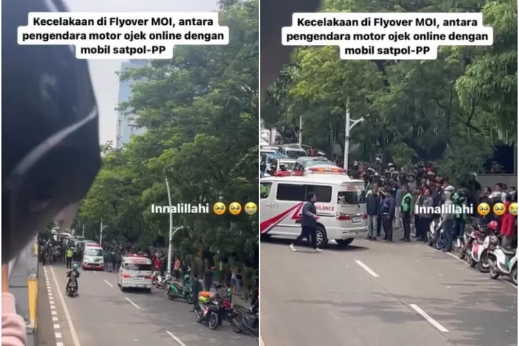 Kecelakaan Di Fly Over MOI Libatkan Mobil Satpol PP-Ojol, Korban Sampai ...