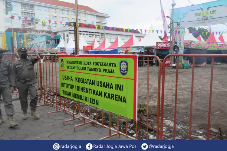 Tak Berizin Satpol PP Tutup Tugu Jogja Expo Radar Jogja