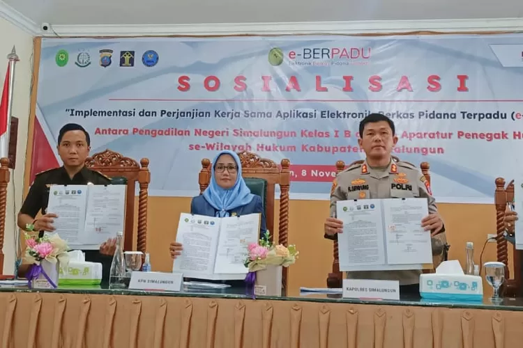 Sosialisasi E-BERPADU PN Simalungun Bersama 4 Instansi Penegak Hukum ...