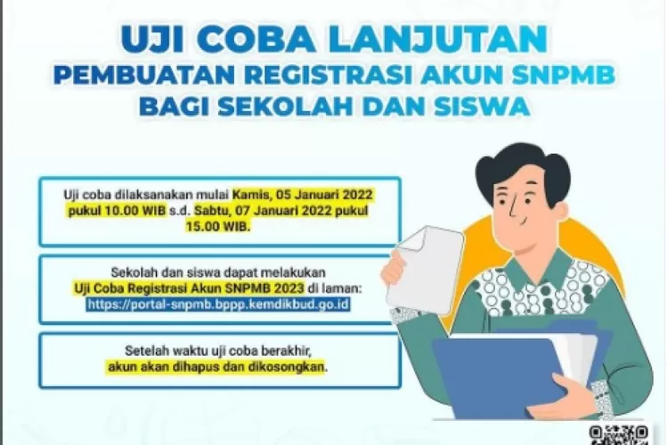 Uji Coba Registrasi Akun SNPMB 2023 Untuk Daftar SNBP Dan SNBT ...