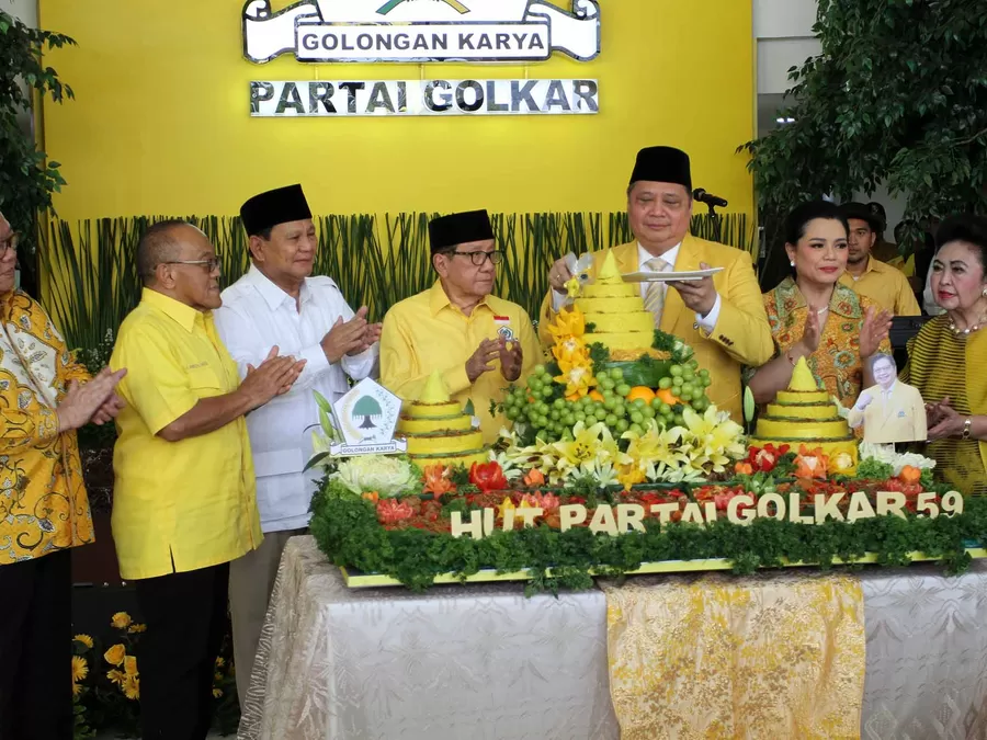 Prabowo Subianto Hadiri Tasyakuran HUT Ke-59 Partai Golkar