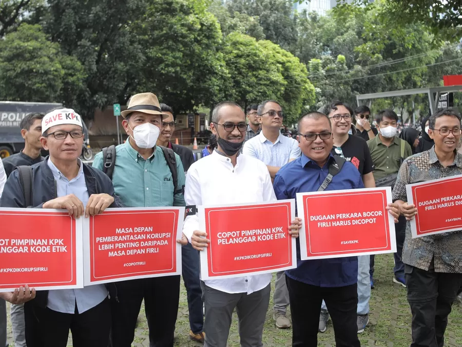 Eks Pimpinan KPK Demo Protes Kepemimpinan Firli Bahuri