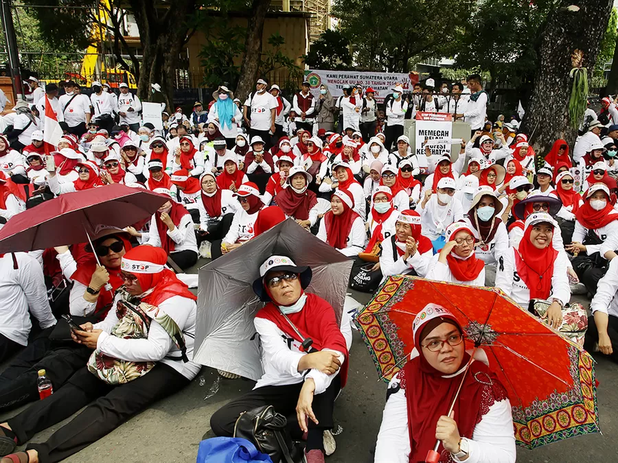 Aksi Damai Ribuan Tenaga Kesehatan Tolak RUU Kesehatan