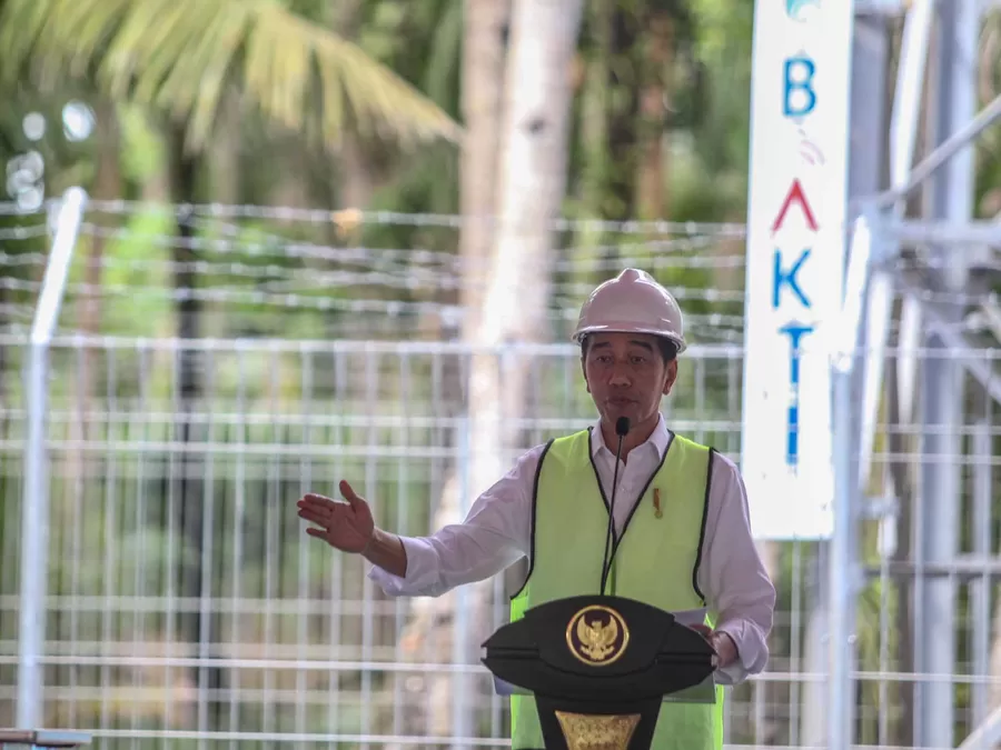 Presiden Jokowi Resmikan BTS 4G Dan Pengoperasian Satelit Di Sulawesi Utara