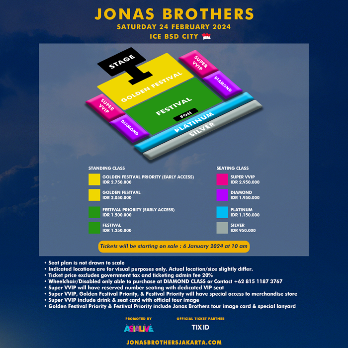 Tiket Konser Jonas Brothers di Indonesia Dijual 6 Januari 2024, Segini