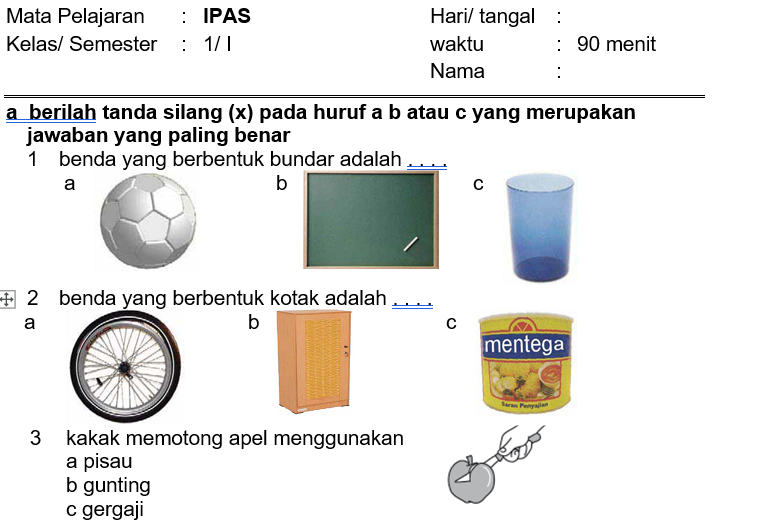 30 Soal Tes Formatif IPAS Kelas 1 Sesuai Kurikulum Merdeka, Sebagai ...