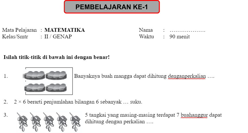 Kurikulum Merdeka, Contoh Soal Tes Formatif Matematika Kelas 2 Yang ...