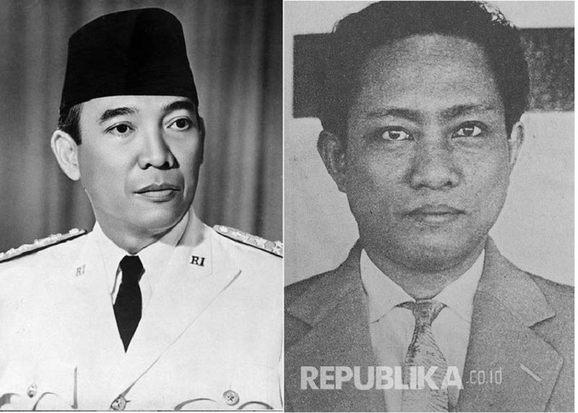 Presiden pertama RI Soekarno dan pentolan PKI DN Aidit.