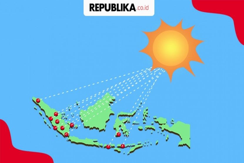 Cuaca Panas Indonesia. BMKG menyebut ada 10 wilayah terpanas di Indonesia selama kemarau.