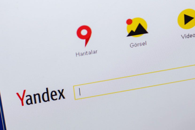 Tangkapan gambar situs penelurusan Yandex ru