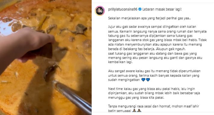 Warga Batang Jawa Tengah Kesulitan Dapatkan Gas Melon Artis Prilly Latuconsina Masak Lebaran