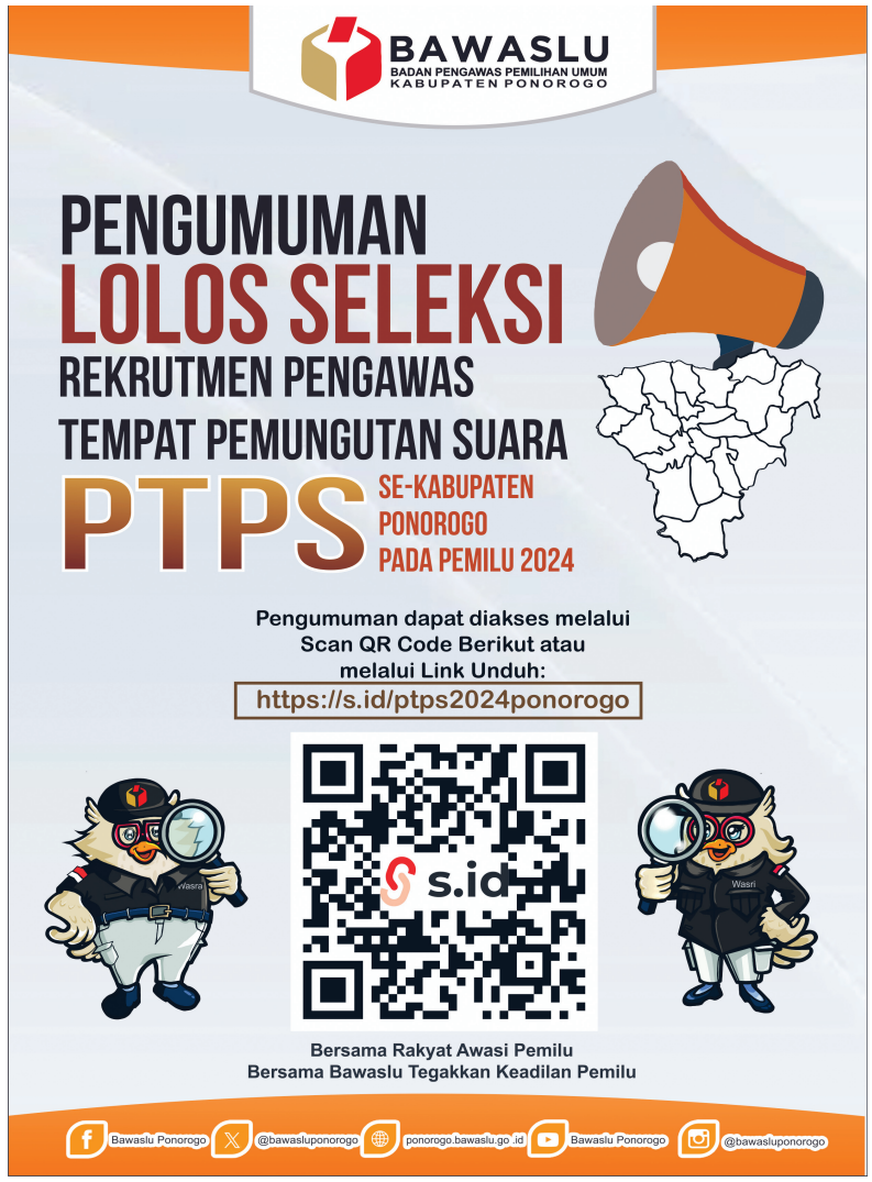 Bawaslu Ponorogo Rekrut Ribuan PTPS Untuk Pemilu 2024, Simak Pengumuman ...